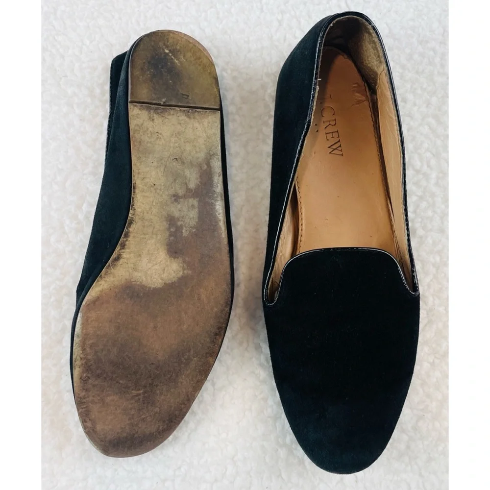 J. CREW • Black Suede Smoking Slippers, 8 - Picture 4 of 14